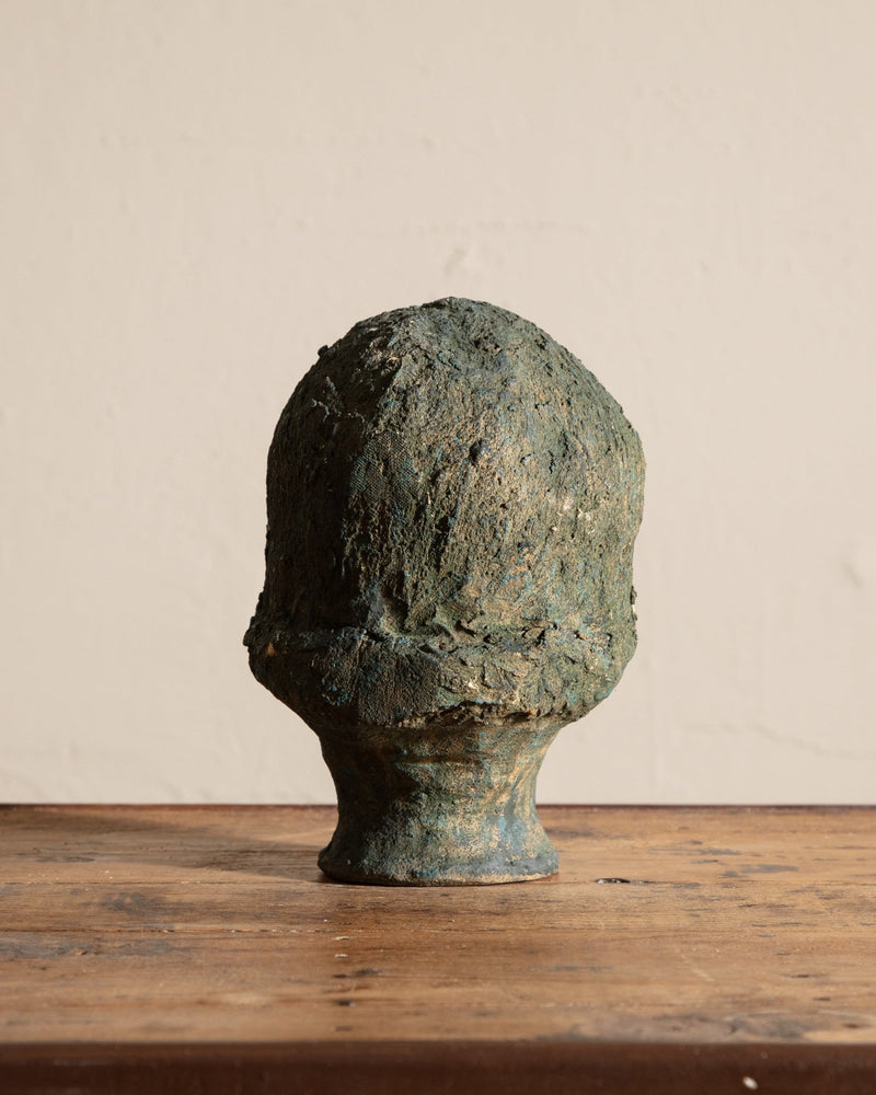 Studio Pottery Green Head Bust Statue, 1970's - Lone Fox