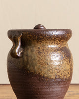 Studio Pottery Lidded Urn Style Vase, Signed - Lone Fox
