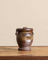 Studio Pottery Lidded Urn Style Vase, Signed - Lone Fox