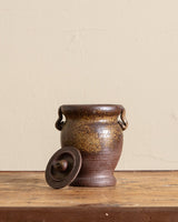 Studio Pottery Lidded Urn Style Vase, Signed - Lone Fox