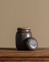 Studio Pottery Lidded Urn w/ Painted Lid - Lone Fox