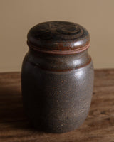 Studio Pottery Lidded Urn w/ Painted Lid - Lone Fox