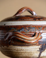 Studio Pottery Pedestal Soup Tureen with Ladle, 1970's - Lone Fox