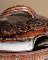Studio Pottery Pedestal Soup Tureen with Ladle, 1970's - Lone Fox