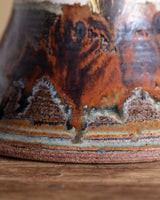 Studio Pottery Pedestal Soup Tureen with Ladle, 1970's - Lone Fox
