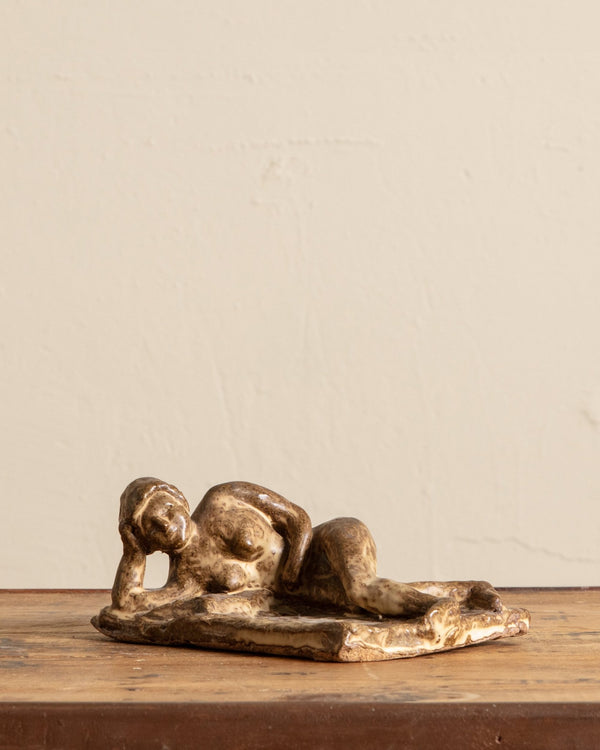 Studio Pottery Reclining Nude Figure - Lone Fox
