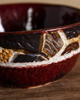 Studio Pottery Tiled Textured Bowl - Lone Fox