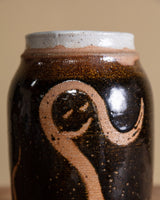 Studio Pottery Vase with Ghost Accents, Signed, United States, 1970s - Lone Fox