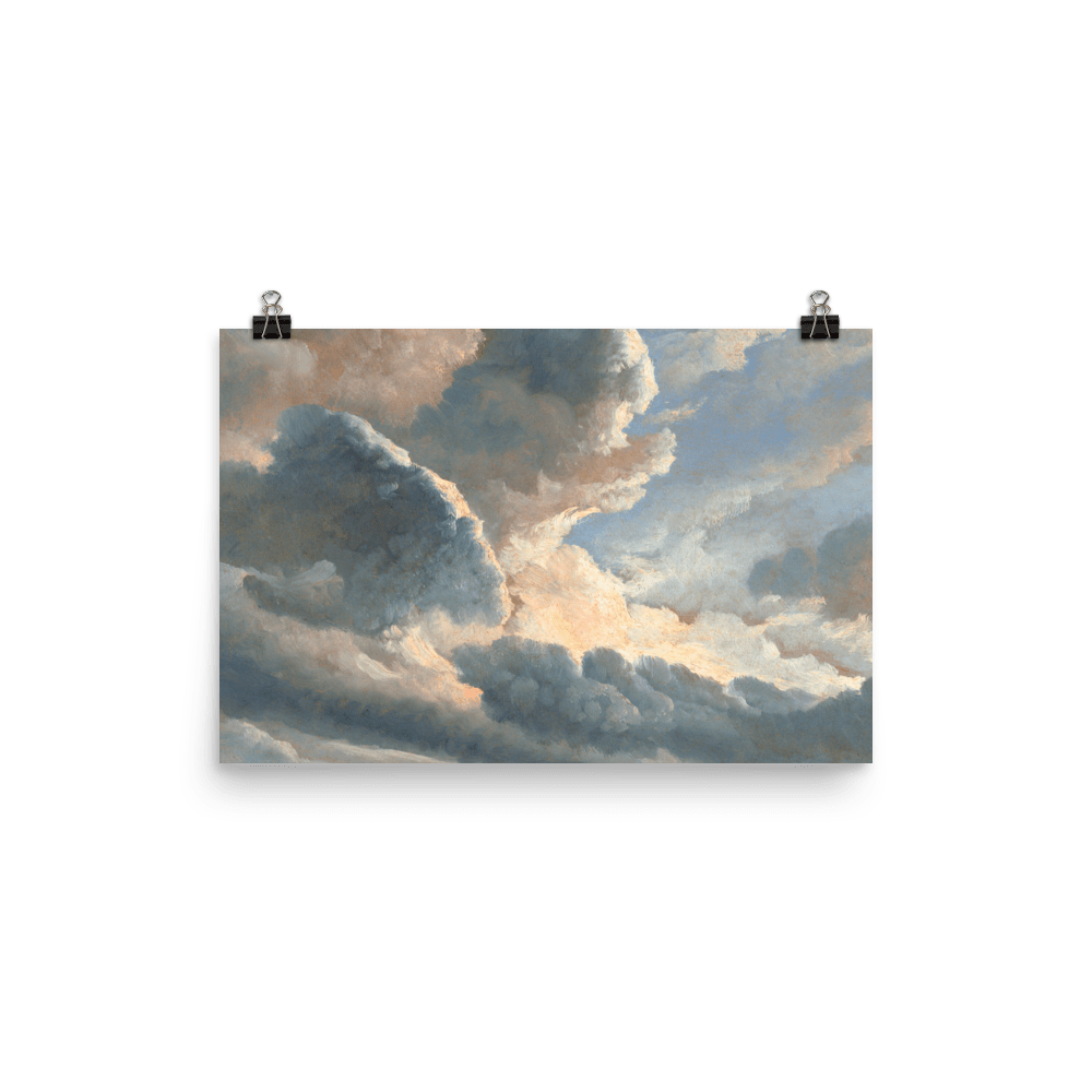 "Study of Clouds with a Sunset near Rome" Art Print – Lone Fox