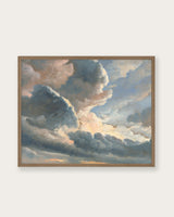 "Study of Clouds with a Sunset near Rome" Art Print - Lone Fox