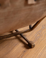Suede and Scluptural Brass Magazine Rack by David Marshall, Spain, 1970's - Lone Fox