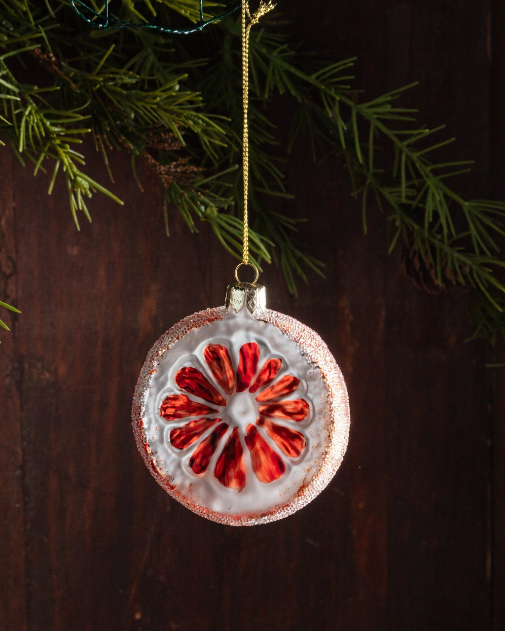 Sugared Glass Orange Slice Ornament – Lone Fox