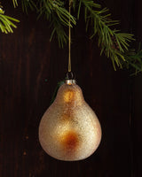 Sugared Glass Pear Ornament - Lone Fox