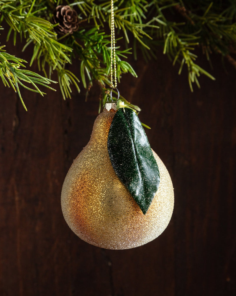 Sugared Glass Pear Ornament – Lone Fox