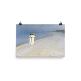 "Summer evening on the beach" Art Print - Lone Fox