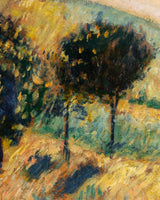 Sunlit Garden Landscape Oil Painting, French, Early 20th Century - Lone Fox