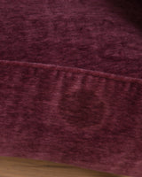 Swedish Channel Back Banana Sofa in Mulberry Mohair, 1950's - Lone Fox