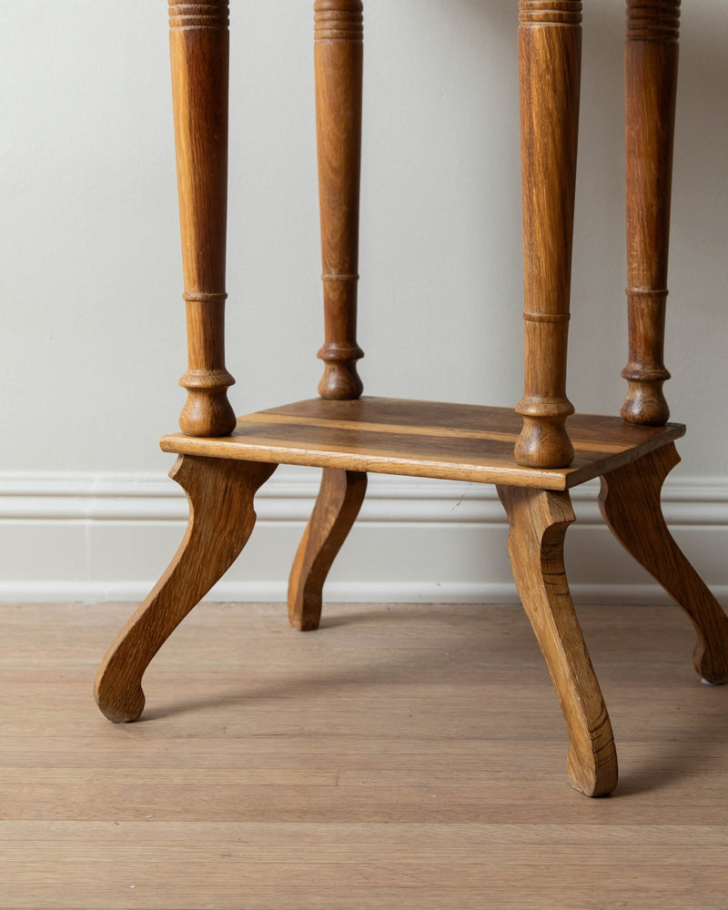 Swedish Oak Side Table w/ Drawer - Lone Fox