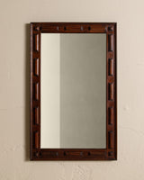 Swedish Pine Brutalist Wall Mirror, 1960's - Lone Fox