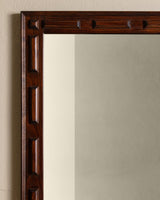 Swedish Pine Brutalist Wall Mirror, 1960's - Lone Fox