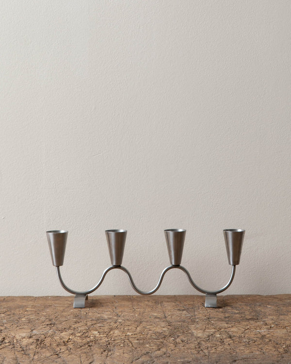 Swedish Wavy Steel Candle Holder - Lone Fox