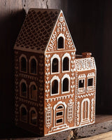 Tall Ceramic Gingerbread House - Lone Fox