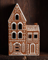 Tall Ceramic Gingerbread House - Lone Fox