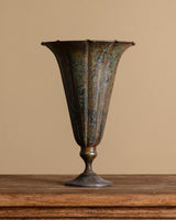 Tall Fluted Patina Vase, Europe, Early 20th Century - Lone Fox