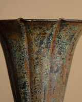 Tall Fluted Patina Vase, Europe, Early 20th Century - Lone Fox