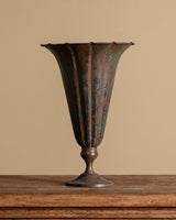 Tall Fluted Patina Vase, Europe, Early 20th Century - Lone Fox