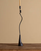 Tall Loopy Cast Iron Candlestick - Lone Fox