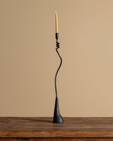 Tall Loopy Cast Iron Candlestick - Lone Fox