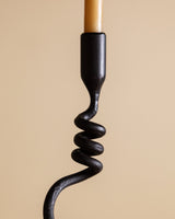 Tall Loopy Cast Iron Candlestick - Lone Fox