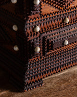 Tall Tramp Art Box w/ Drawers, American, Early 20th Century - Lone Fox