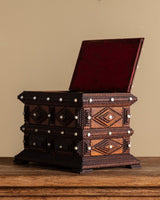 Tall Tramp Art Box w/ Drawers, American, Early 20th Century - Lone Fox