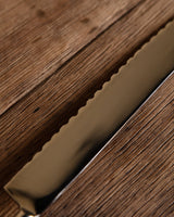 Teal Grain Wooden Handled Bread Knife - Lone Fox