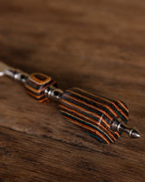 Teal Grain Wooden Handled Bread Knife - Lone Fox