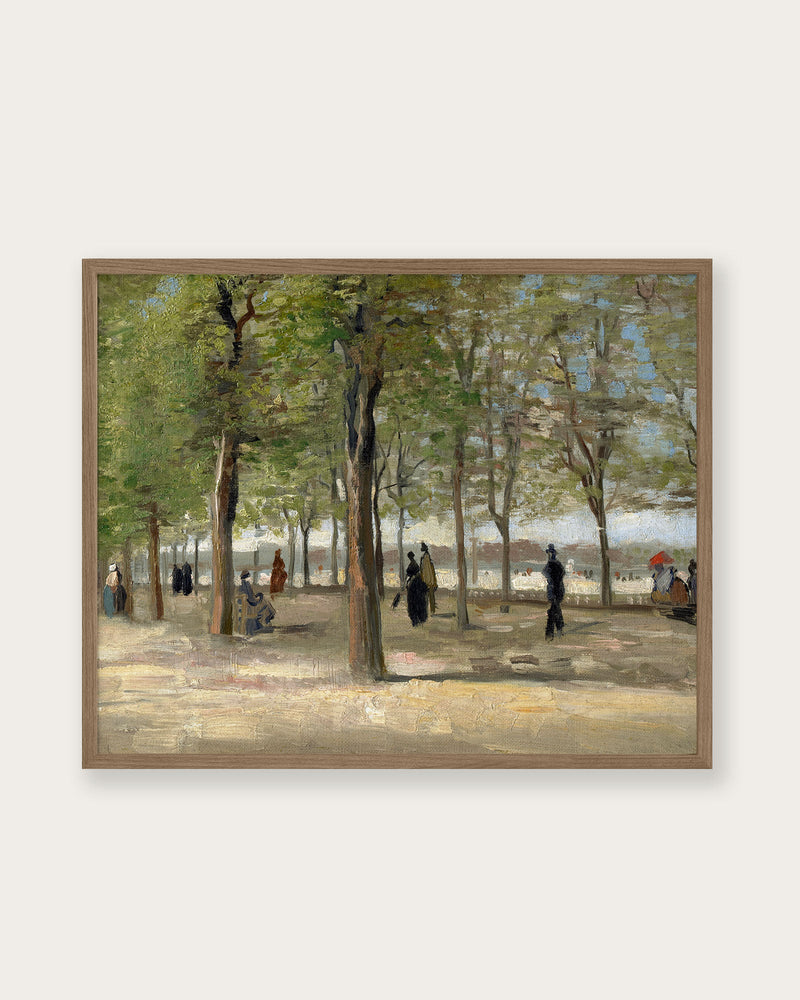 "Terrace in the Luxembourg Gardens" Art Print - Lone Fox