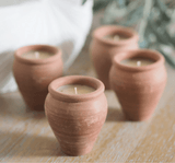 Terracotta Beeswax Candles (4) - Floral - Lone Fox