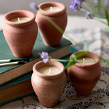 Terracotta Beeswax Candles (4) - Floral - Lone Fox