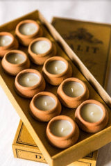 Terracotta Beeswax Tea Light Candles (10) - Lone Fox