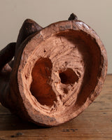 Terracotta Sitting Man Sculpture by Brown - Lone Fox