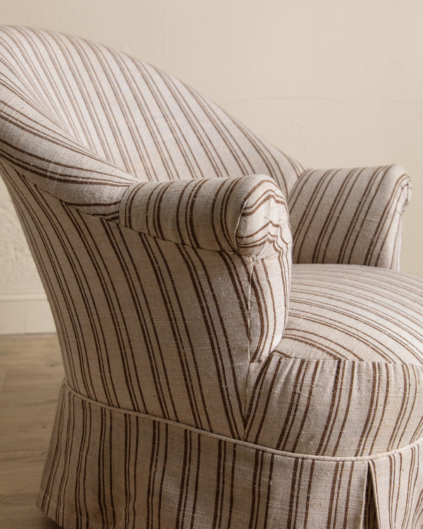 Pair of French Napoleon III Style Library Chairs, 1940's