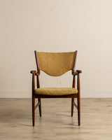 Sculptural Armchair Manner of Finn Juhl, Denmark, 1940's