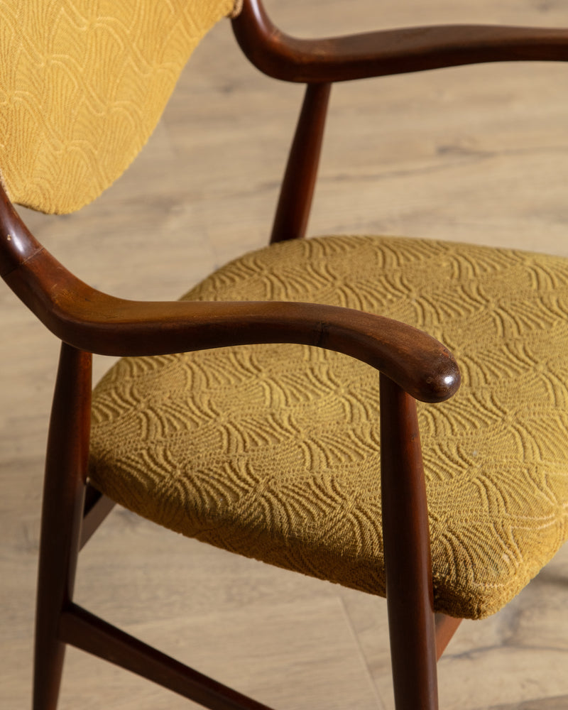 Sculptural Armchair Manner of Finn Juhl, Denmark, 1940's