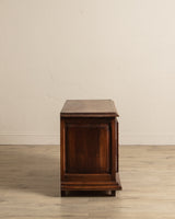Low Walnut Carved Cabinet, France, 19th Century