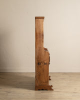 19th Century English Pine Stepback Cupboard w/ Plate Rack