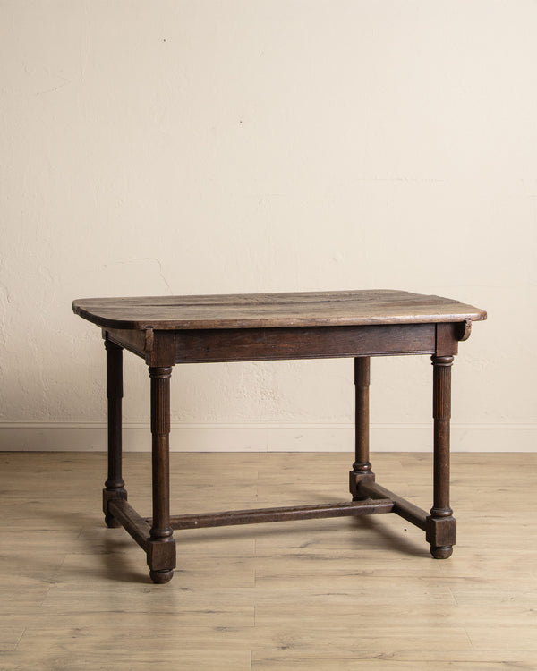 19th Century Italian Farmhouse Plank Top Dining Table