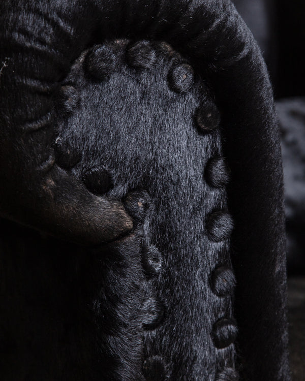 Black Ponyhair Club Chair, Italy, 1970's