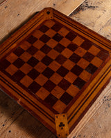 American Folk Art Inlaid Checkerboard, 19th Century